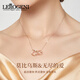LEROGENI項(xiàng)鏈女士莫比烏斯雙環(huán)吊墜玫瑰金鎖骨鏈七夕情人節(jié)生日禮 莫比烏斯鉆石項(xiàng)鏈 品牌禮盒