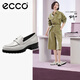 愛步（ECCO）【明星同款】樂福鞋女 百搭牛皮厚底粗跟英倫風(fēng)單鞋女 摩登490013 石灰色49001301378 建議選小一碼 37 （偏大，建議選小一碼）