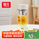 富光雙層玻璃杯泡茶杯茶水分離杯高硼硅直身水杯子辦公車載女士255ml