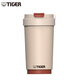虎牌TIGER智能顯溫陶瓷內膽咖啡杯保溫杯辦公高顏值不銹鋼水杯430毫升 駝色
