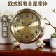 漢時(shí)（Hense）創(chuàng  )意簡(jiǎn)約金屬座鐘臺式鐘表擺件時(shí)鐘桌面客廳臥室高檔臺鐘HD313 青銅色
