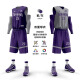 阿欧迩双面篮球服套装男定制美式学生两面穿球衣比赛训练团队服印制团购 969-紫色灰（双面球衣单面裤子） 2XL（身高170-175cm）