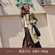 OVV2023秋冬新款女裝溫柔自然翻領(lǐng)暗門襟休閑通勤針織羊毛風(fēng)衣 卡其（凈色）A1 M