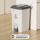 ABEPC腳踏式大垃圾桶帶蓋腳踩戶(hù)外大號院子廚房家用商用室外庭院容量箱 50L白桶灰蓋