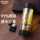 施密特（Simita）茶水分離杯男士鈦杯雙層玻璃過濾泡茶杯高檔商務(wù)辦公水杯送禮 商務(wù)黑 360ml