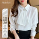 FitonTon襯衫女春秋款2025年設計感小眾職業(yè)襯衣氣質(zhì)顯瘦雪紡上衣