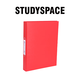 STUDYSPACE 雙孔文件夾 A4活頁資料筆記試卷收納整理夾 送12單元分類索引紙 紅色