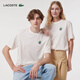 LACOSTE法國鱷魚(yú)夏日系列男裝男士T恤圓領(lǐng)休閑舒適T恤袖|TH8182 XFJ/奶油白 M /170