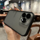魔杰樂 適用iphone15pro手機(jī)殼全包鏡頭膜蘋果14proMax簡(jiǎn)約高級(jí)風(fēng)13半透明磨砂軟邊硬殼12防摔保護(hù)套男女 磨砂黑 【全包鏡頭，膚感防指紋】 iPhone 13
