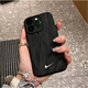 科博龍褶皺耐克適用iPhone16promax手機殼蘋(píng)果15Plus創(chuàng  )意14/13防摔12全包11鏡頭保護7/8防摔XS/R高級感軟 磨砂褶皺-炫酷黑[0]-TDL白勾J5276 iPhone16promax