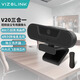 VIZOLINK 三合一視頻會(huì )議攝像頭4K超清像素內置4矩陣麥克+揚聲器智能降噪6米拾音家用直播網(wǎng)課 4K 丨V20丨自動(dòng)聚焦丨帶揚聲器丨遙控器
