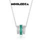 魔麗卡 Mooleeca合成祖母綠小蠻腰項鏈925銀女節日禮物送女友 共0.6ct