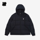 UNDEFEATED五條杠連帽羽絨服美式潮流運動(dòng)防潑水拉鏈戴帽羽絨服 黑色 L