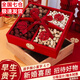 WEIYI楠木干果盒四格大號結(jié)婚擺件零食堅果盒收納盒糖果盒家用4分格盤 【楠木4格干果盤】 【贈4個囍+紅繩】