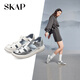 圣伽步（SKAP）涼鞋女士夏季運動(dòng)透氣包頭沙灘鞋 銀色 36