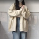 CTOX毛衣女秋冬季2024新款韓系感上衣寬松慵懶風(fēng)針織開衫外套百搭舒適 杏黃色毛衣 M   45/55kg
