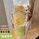 斌諾（BIN NUO）保溫杯女士高顏值吸管杯316不銹鋼雙飲口水杯學(xué)生吸管咖啡杯子 綠色色【手鏈款】貼紙不指定 500ml