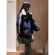 鏡朵羽絨棉服女2024新款短款學(xué)生女生衣服棉衣秋冬季外套羽棉襖絨服女 韓版加厚藏青色 均碼（可備注碼數(shù)）