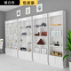 依尚格包安裝貨柜貨架展示柜貨架飾品展示架置物架儲物架樣品柜置物架 白色 120*24*200厘米高顆粒板