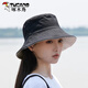 啄木鳥(niǎo)（TUCANO）顯臉小時(shí)尚雙面漁夫帽子女夏季盆帽防曬遮陽(yáng)帽2025新款春秋款時(shí)尚 黑色 均碼(贈送防風(fēng)繩)