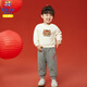 男生女生23款童裝兒童衛衣褲子兩件套男女寶寶衣服嬰兒春秋款長(cháng)袖套裝 米色 100cm