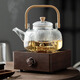 WINTERPALACE電陶爐圍爐煮茶器玻璃茶壺家用泡茶壺加熱燒水壺耐熱功夫茶具套裝 電陶爐+1000ml玻璃茶壺