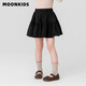 moonkids女童半身裙燈芯絨裙子2025秋冬新款兒童裙褲韓版加厚冬季短裙女孩 4527黑色半身裙 130 cm