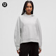 lululemon丨Scuba 女士寬松款側(cè)開口連帽衫 LW3IRDS 雜色超淺灰 M /L