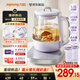 九陽(yáng)（Joyoung）1.5L全玻璃沸萃養生壺煮茶器 0膠水玻璃濾網(wǎng)燉盅 花茶壺燒水保溫一體全自動(dòng)恒溫電熱水壺15WY10J
