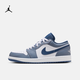 耐克（NIKE）Air Jordan 1 Low AJ1男子新款低幫海軍藍(lán)復(fù)古運(yùn)動(dòng)休閑鞋 553558-414 41