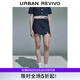 UR2025夏季新款女裝復(fù)古休閑腰帶飾裙褲牛仔短褲UYY850121 藍(lán)色 27