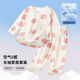 木木屋嬰幼童家居服套裝夏季男女童薄款長(cháng)袖長(cháng)褲純棉套裝夏天兒童空調服 白/粉 水蜜桃 90 cm推薦身高80-88cm