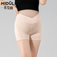 米度麗孕婦打底短褲安全褲夏季薄款托腹大碼蕾絲防走光孕婦夏裝 低腰款-膚色6109 L碼