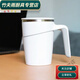 百春寶不倒杯咖啡杯 內塑外鋼帶手柄不銹鋼創(chuàng  )意辦公室防倒魔力神奇吸盤(pán) 白色