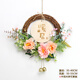 飾部落飾部落仿真花墻面壁掛裝飾 墻上裝扮掛件 房間店鋪門(mén)上裝飾掛牌 暖居 波波牡丹