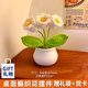 愛禮優(yōu) 向日葵束桌面擺件生日禮物女生勵(lì)志送女友男友小禮品手工編織花 白色鈴蘭+禮品袋+賀卡
