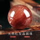 妙聚福 紅發(fā)晶散珠 單顆圓珠水晶手鏈多寶手串配珠女diy飾品配件 紅發(fā)晶圓珠8mm/顆