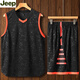 JEEP SPIRIT吉普300斤大碼運動(dòng)背心短褲套裝加肥加大速干寬松胖子籃球服男裝 626套裝-黑色 10XL(300-330斤
