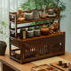 拓爵桌面小型博古架中式茶桌置物架臺面杯架茶具茶壺展示架茶臺收納架 紅棕色-實(shí)板四層60【帶門(mén)帶抽】 無(wú)規格