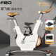 飛爾頓fed動(dòng)感單車(chē)智能家用器材運動(dòng)磁控靜音小型室內自行車(chē)健身車(chē) 白巧克力【雙飛輪+智能調阻】