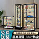 喬洛普手辦柜玻璃展示柜玩具模型高達展柜陳列柜精品透明展架帶鎖 A款40*40*120【整裝發(fā)貨】 黑色
