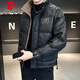 皮爾卡丹（pierre cardin）品牌冬季新款羽絨服男潮牌高端時(shí)尚帥氣立領(lǐng)加厚大碼男裝上衣外套 黑色  XL