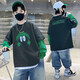 THINKPIRE男童長袖t恤兒童衣服春秋裝男孩體恤衫中大童上衣青少年T恤卡通 1829灰色 150 碼建議身高145CM