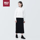 無印良品（MUJI）女式 緊密編織 運動衫 衛(wèi)衣 女士女款 白色-衛(wèi)衣 M 