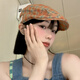 槿城日系復古格紋前進(jìn)帽女英倫風(fēng)大頭圍顯臉小貝雷帽百搭大臉帽子 橘色ZZ5622 均碼 M（56-58cm）