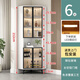 紅森集角柜轉角柜墻角柜現代簡(jiǎn)約三角柜拐角柜酒柜客廳置物柜轉角置物架 六層款白色+黑框【60*212】