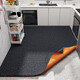 廚房地墊防水防油大面積可裁剪防滑家用地毯全鋪可擦免洗專(zhuān)用耐臟 深灰色TPE單條紋-常規款 120*180cm尺寸