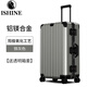 iSHiNE全鋁鎂合金拉桿箱萬向輪行李箱男女小型登機箱密碼箱旅行箱金屬箱 鐵灰色【全金屬 鋁鎂合金材質(zhì)】 20英寸【登機箱 陽極氧化工藝】