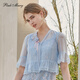pinkmary粉紅瑪琍短外套女夏季手工繡花五分袖上衣PMANS6901 粉藍色 M