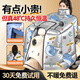 許愿家電動(dòng)車(chē)擋風(fēng)被冬季加絨加厚斗篷式防水電瓶摩托防風(fēng)保暖加大防暴雨 灰色鯨魚(yú)丨加寬護脖護肩+蓋腿小被子 帶收納卡扣